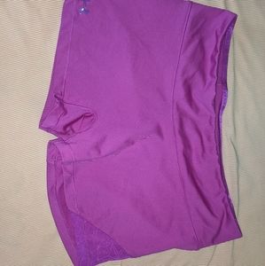 Under Armour spandex shorts with lace cut out.